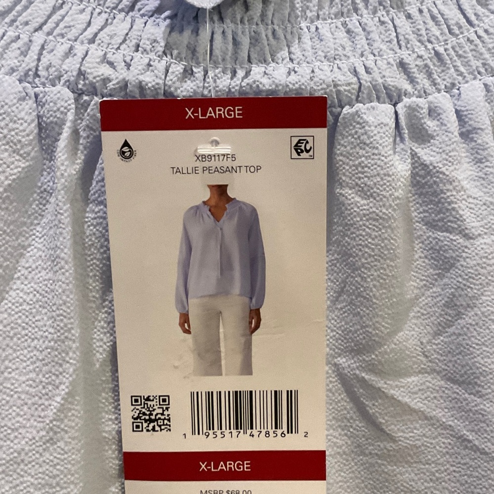 Elegant Light Blue Women's Blouse with Tie Detail